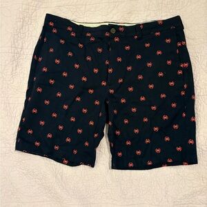 J. Crew Navy Shorts with Crab Design